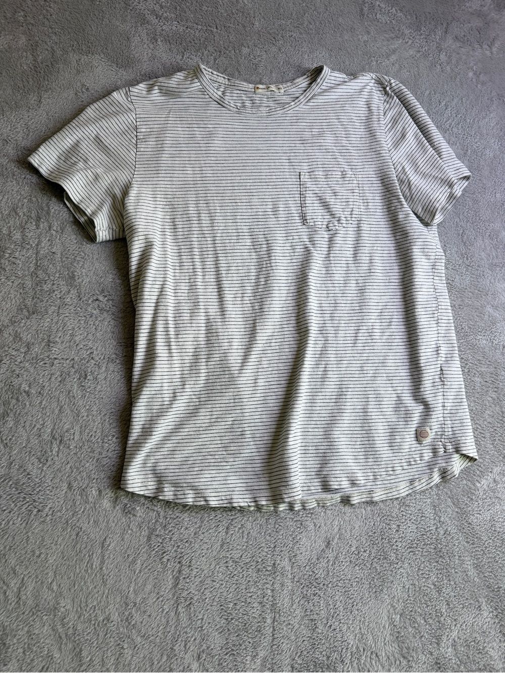 Marine Layer Beige Striped Shirt M/L